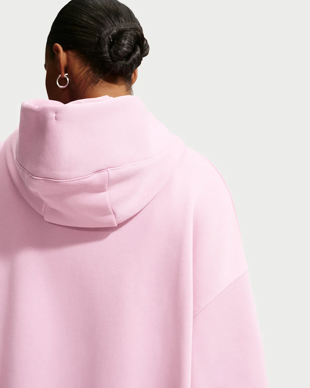 Женский оверсайз-худи Nike Sportswear Phoenix Fleece, Pink Foam/Sail — фото 2