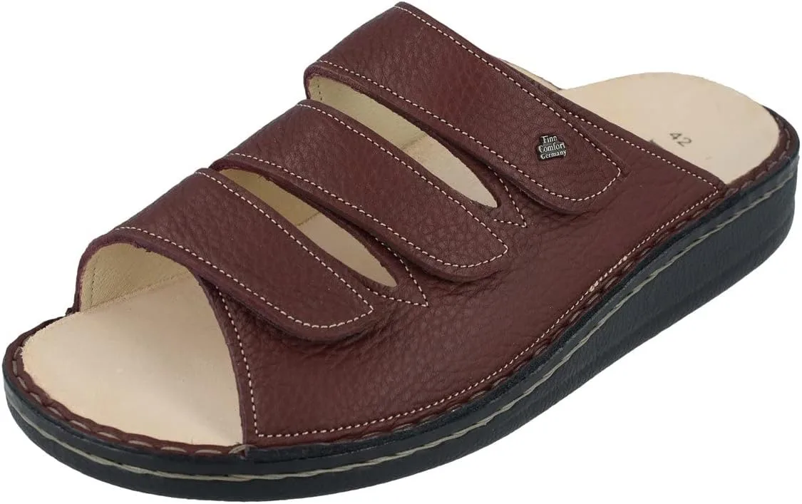 Мужские мюли Finn Comfort Corfu, гладкая кожа каштанового цвета, коричневый