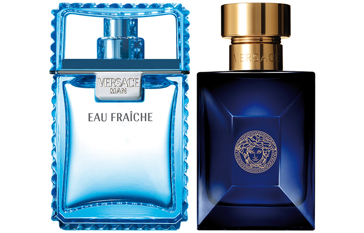 VERSACE Набор пробников туалетной воды glamor blue red men's, два флакона по 5 мл — фото 3