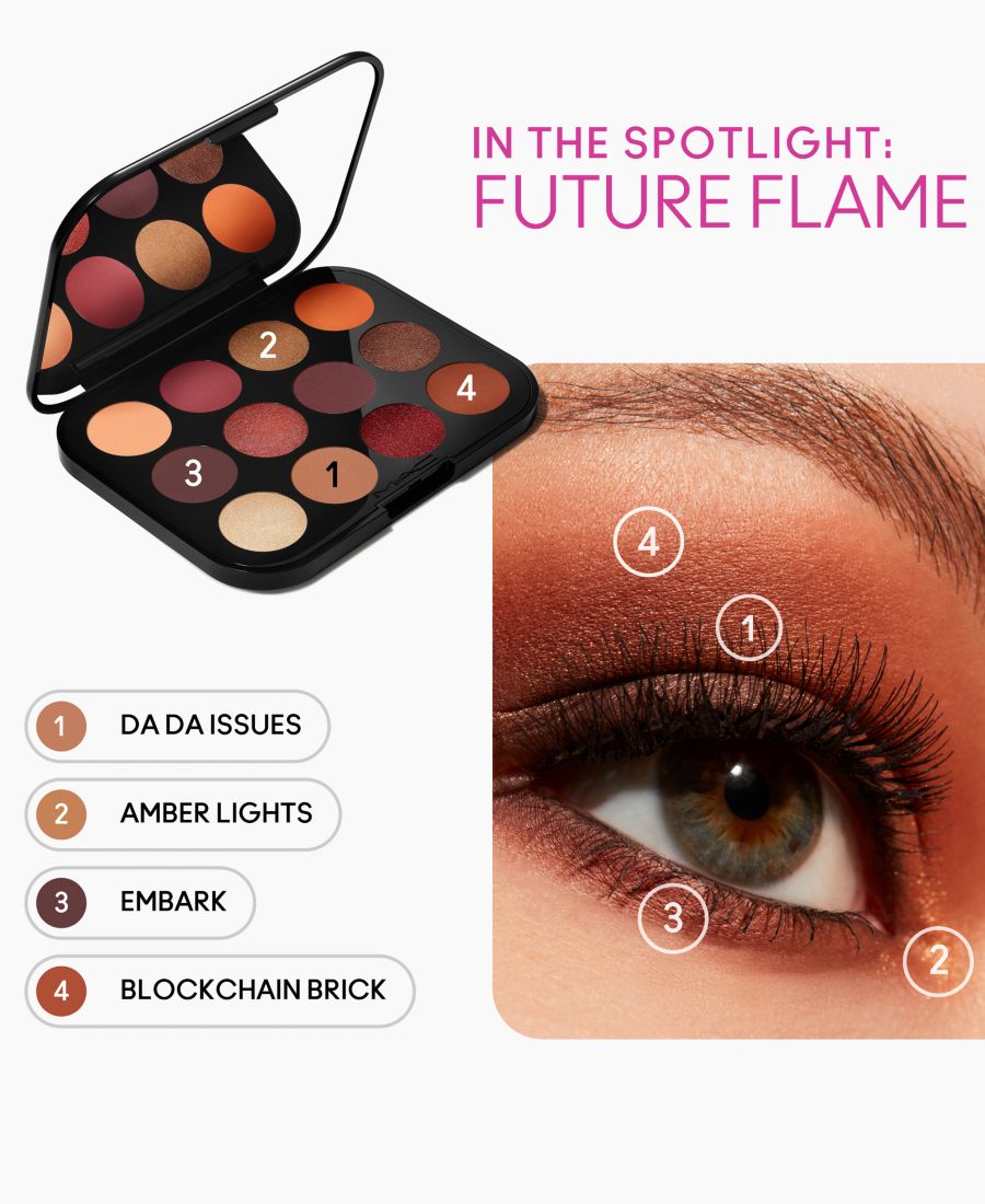 Палитра теней для век Connect In Colour Eye Shadow Palette - Future Flame Mac — фото 2
