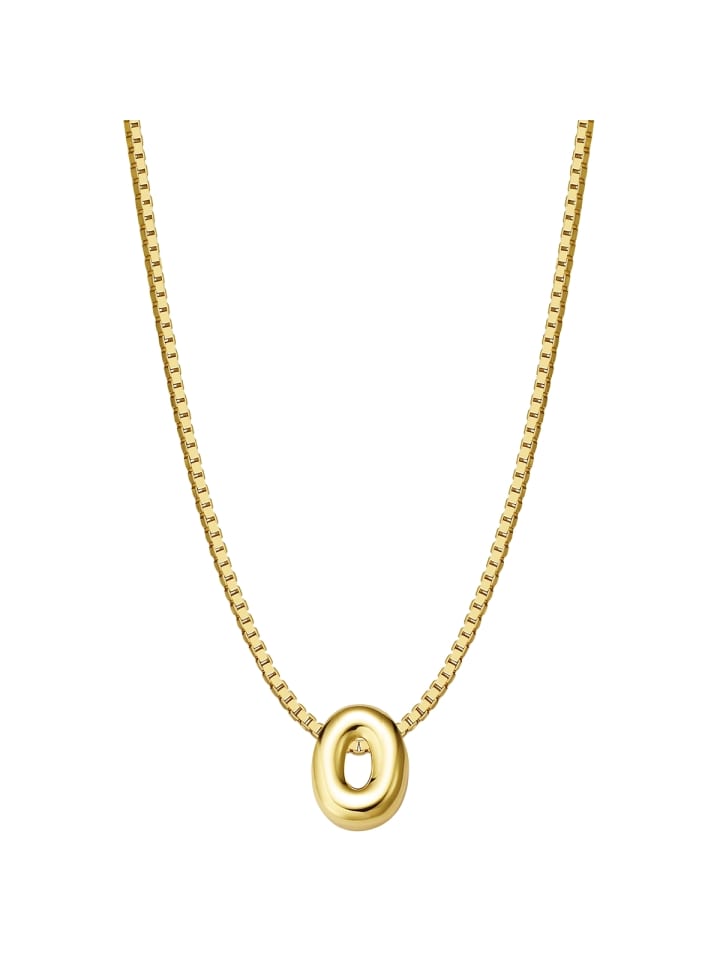 

Glanzstücke München Серебряное колье в виде буквы О с отделкой из желтого золота