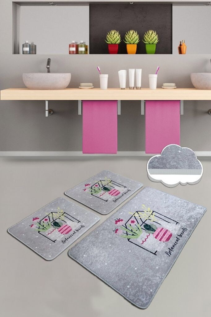 

Mijolnir, Botanical- CHL4501, Colorful, коврики для ванной, 700 г/м², 100% бархатная ткань, мультиколор