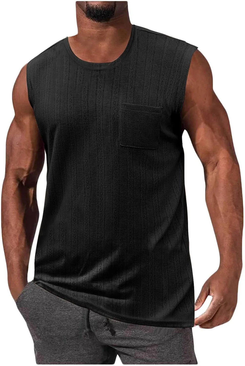 

Мужская летняя майка Casual Sleeveless T-Shirt с карманом TXGMNA