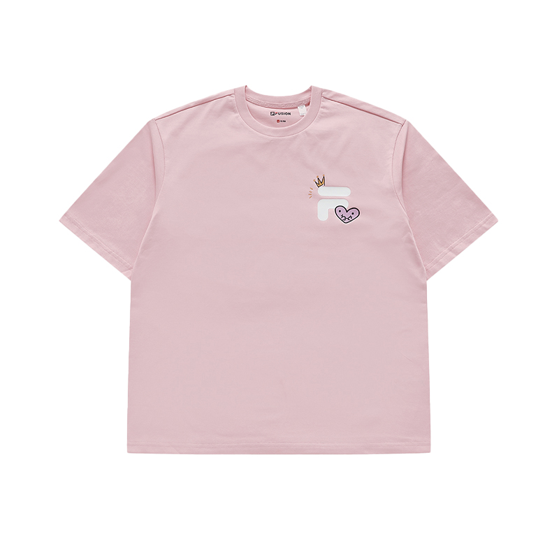 

Футболка унисекс оранжево-розовая Lotus FILA FUSION