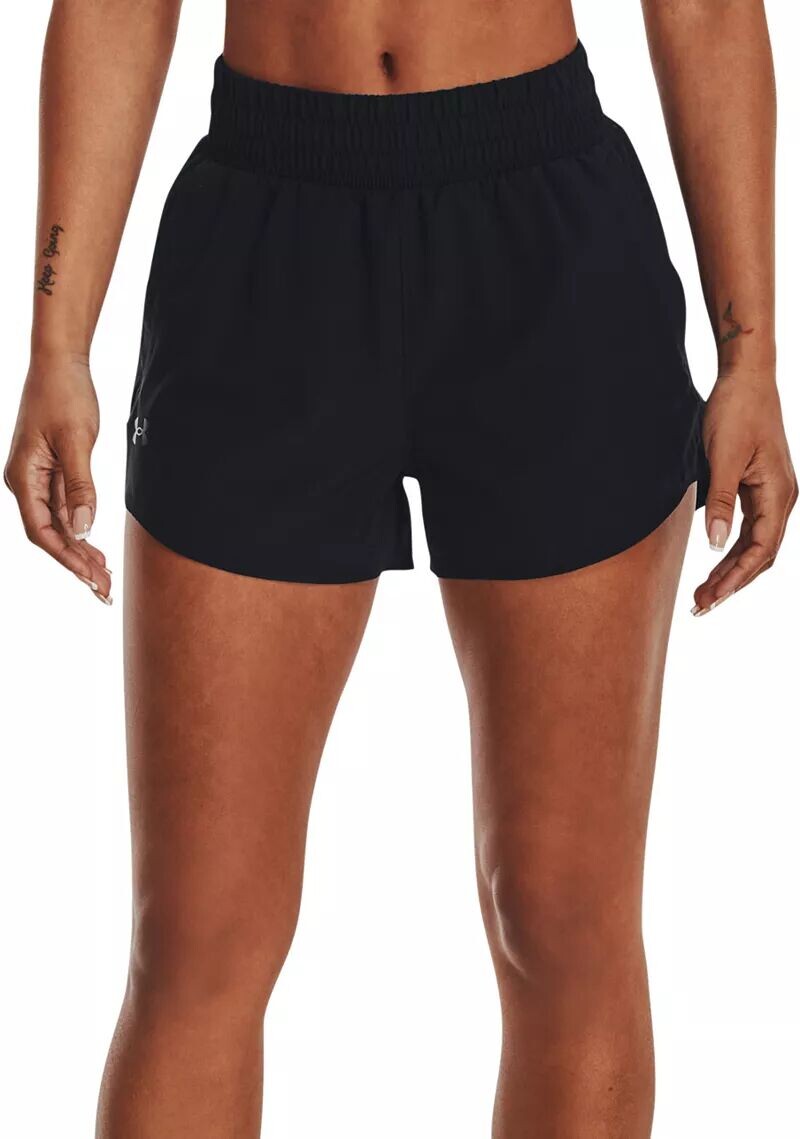 

Женские шорты из гибкой ткани Under Armour шириной 3 дюйма, черный