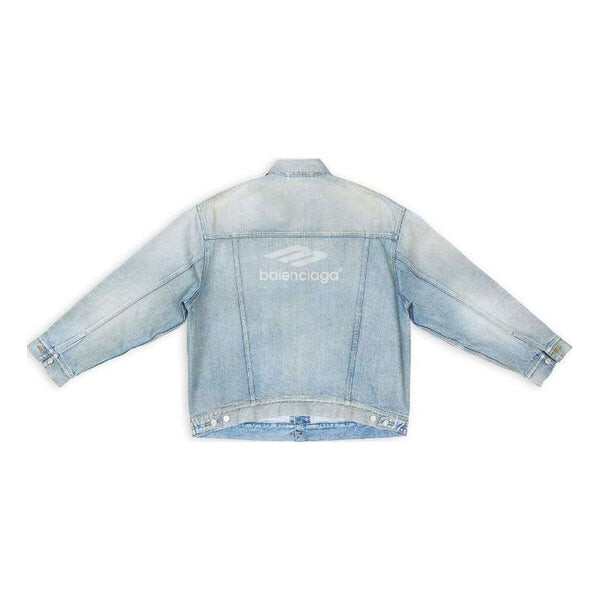 

Куртка 3b sports vintage denim jacket large fit 'light blue' Balenciaga, голубой, Синий, Куртка 3b sports vintage denim jacket large fit 'light blue' Balenciaga, голубой