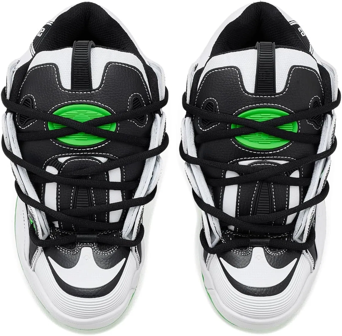 Кроссовки для скейтбординга Osiris D3 2001, цвет White/Black/Green — фото 3