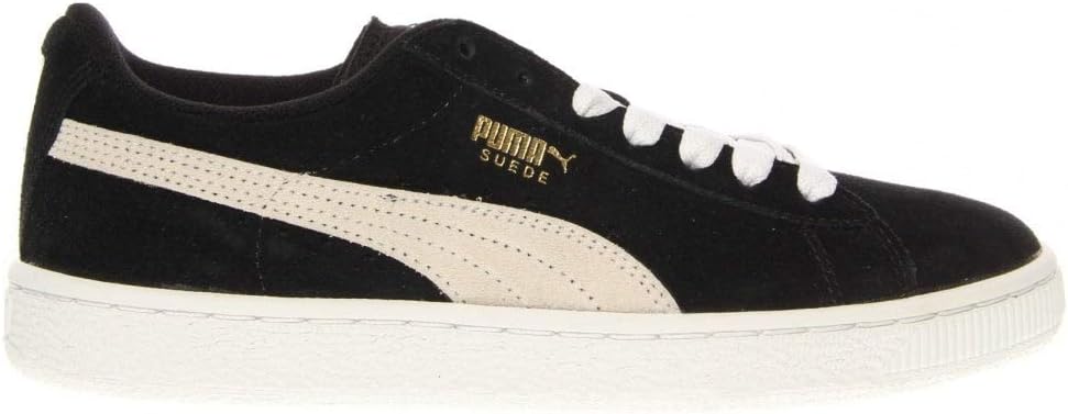 Кроссовки PUMA Suede Jr унисекс для детей, белый/черный — фото 2