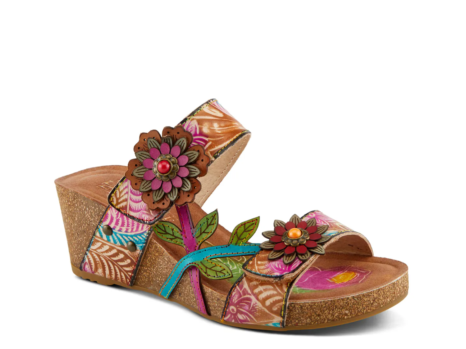 Сандалии Moai Wedge Sandal L'Artiste By Spring Step, цвет tanmulticolor