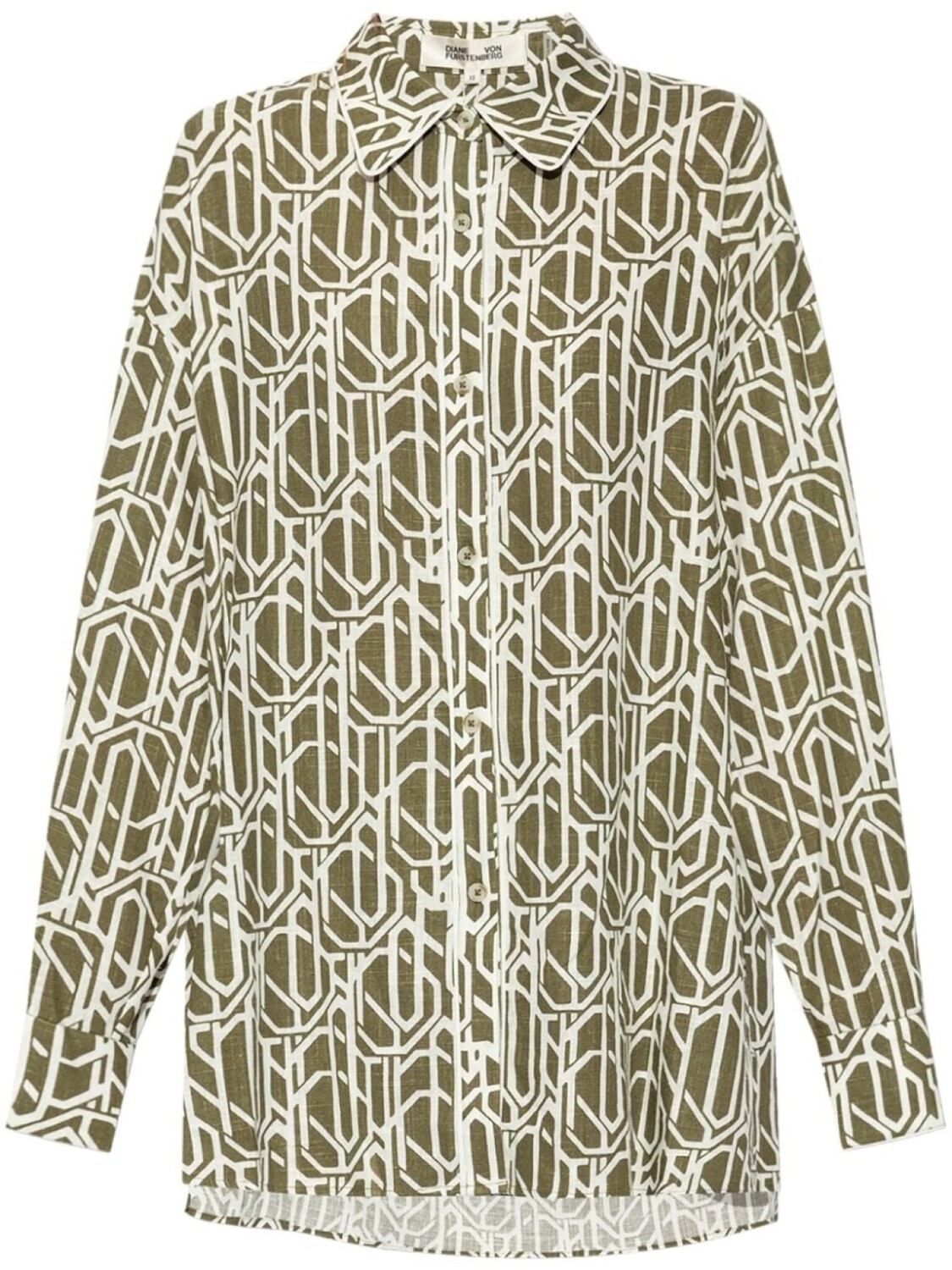 

DVF Diane von Furstenberg рубашка с длинными рукавами и абстрактным принтом, зеленый