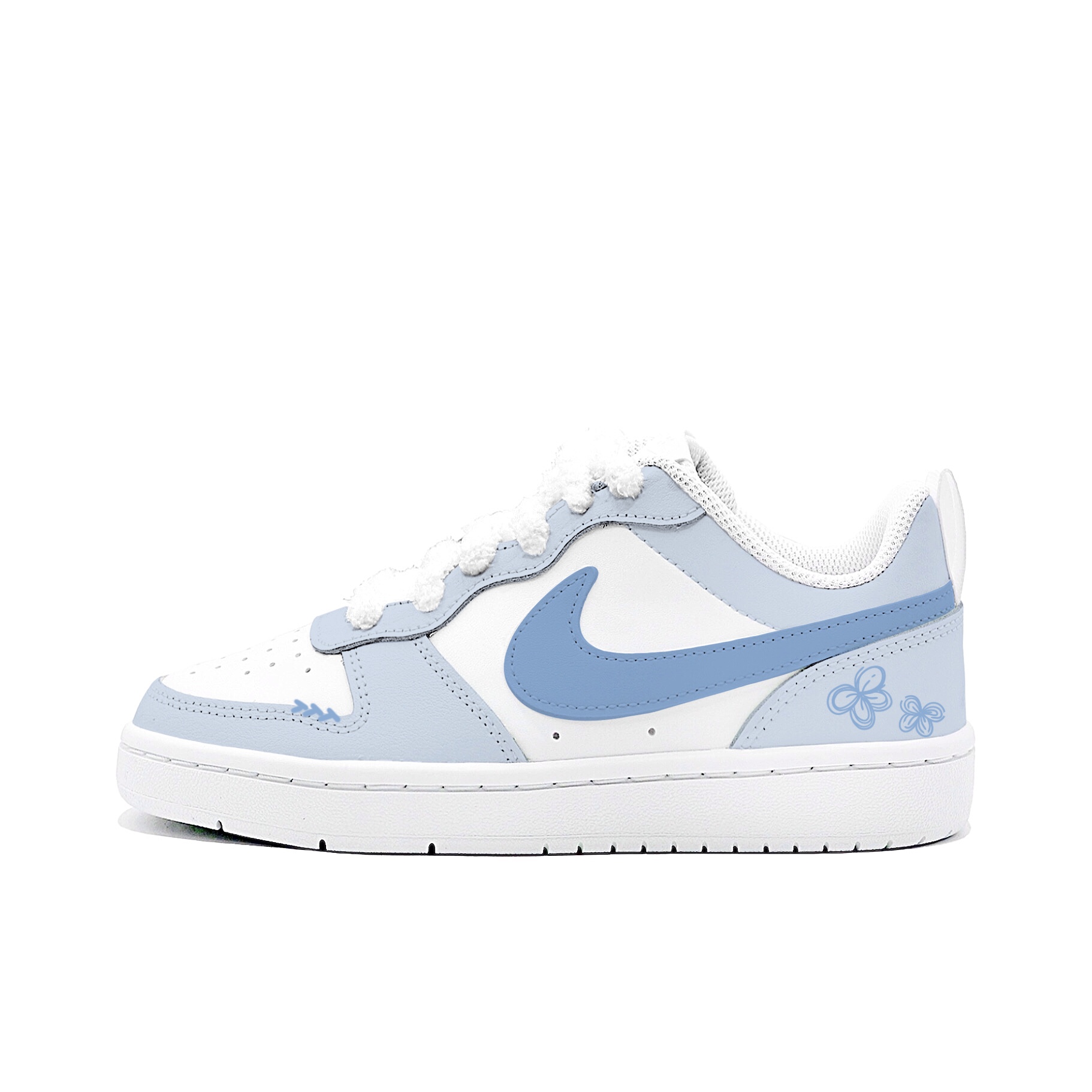 

Court borough blue dream butterfly нескользящие низкие кроссовки для скейтбординга blue kids' Nike, синий