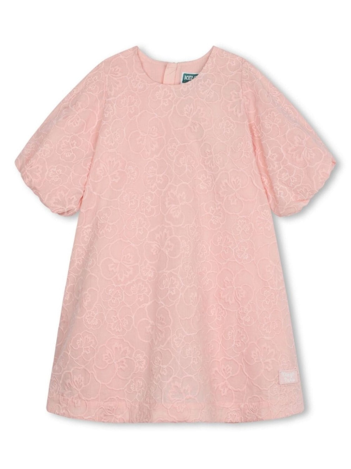 

Kenzo Kids платье с цветочной вышивкой, розовый