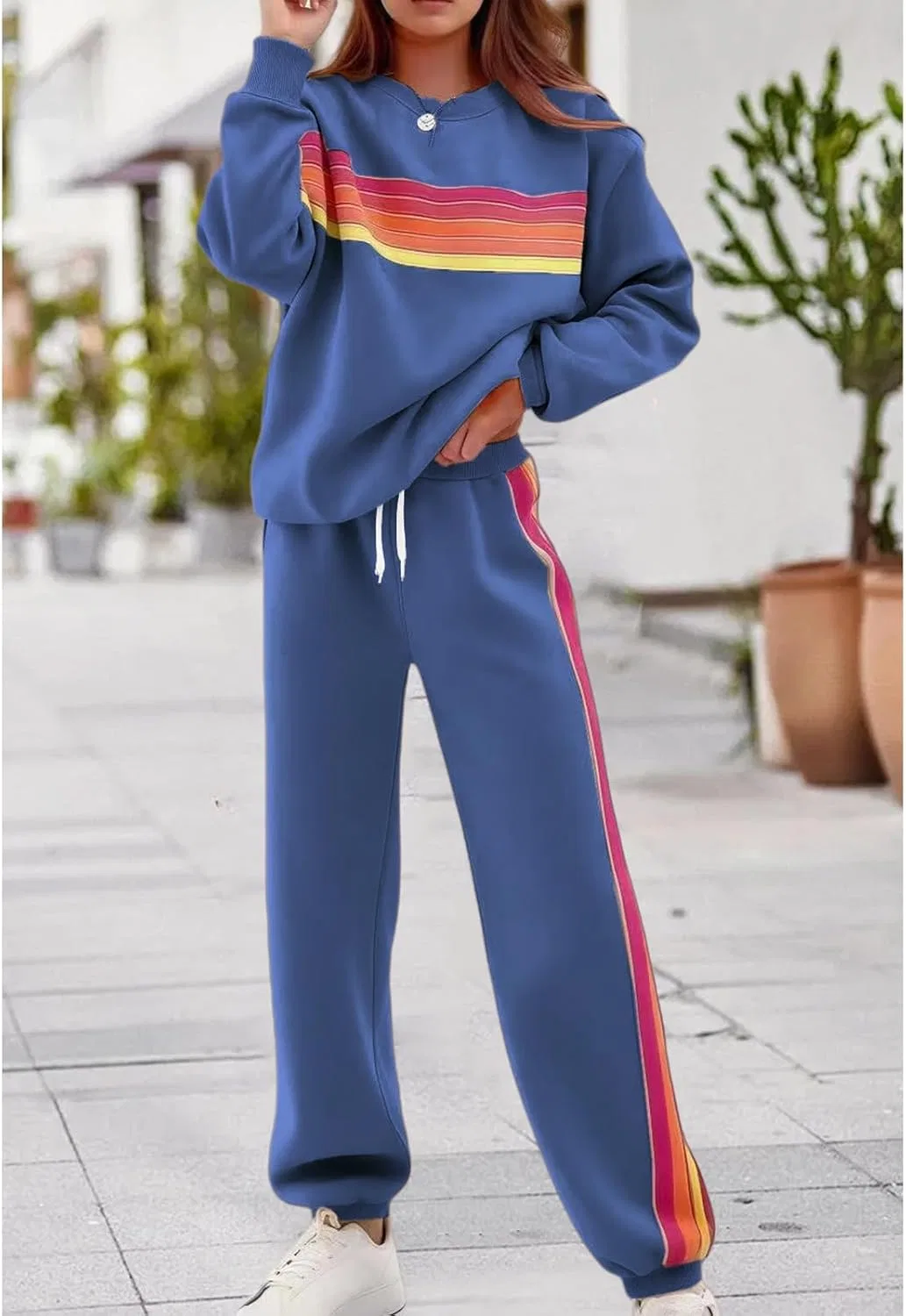 Спортивный костюм из двух предметов, Rainbow, B-blue — фото 3