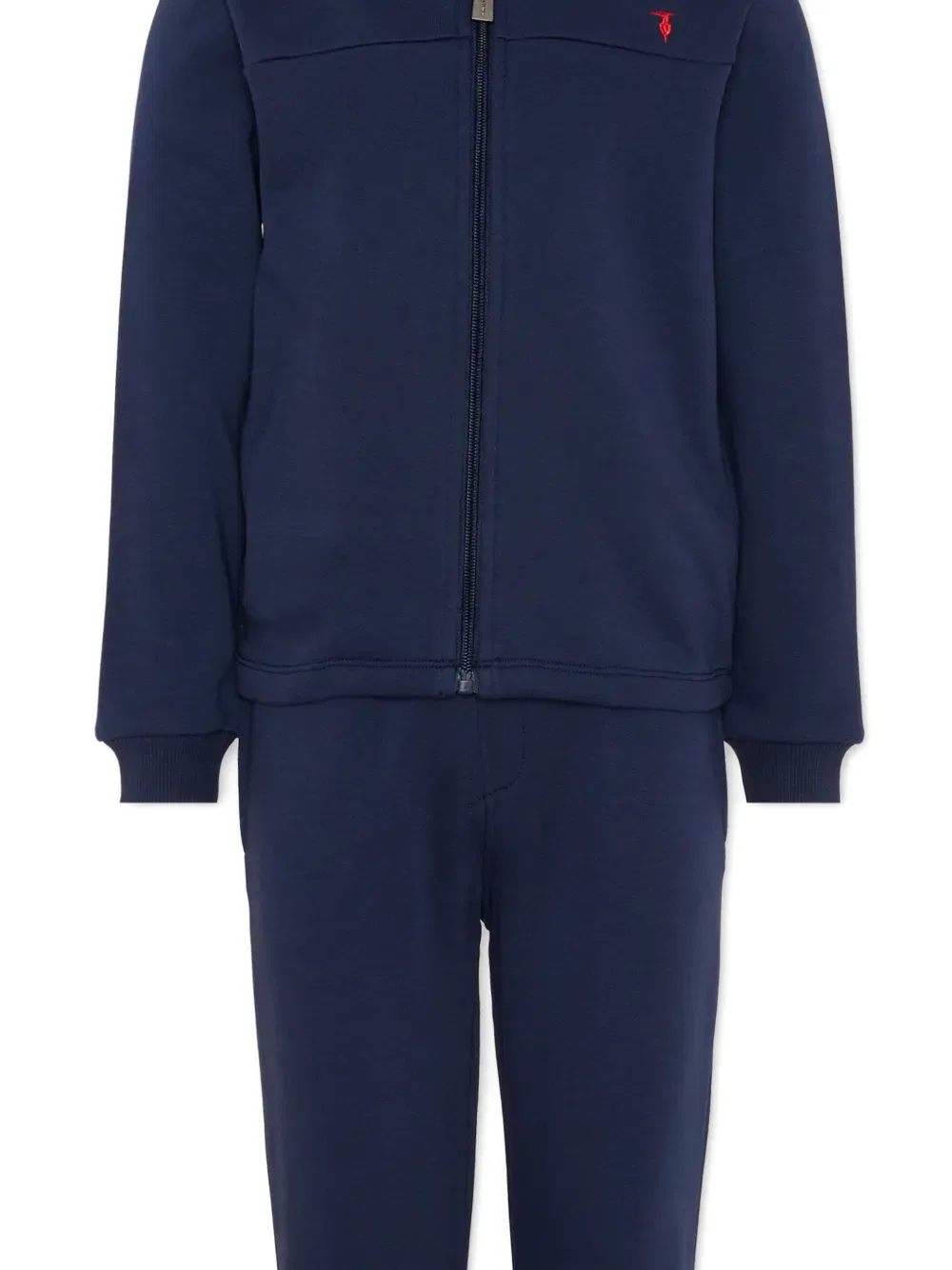 Спортивный костюм с капюшоном и застежкой-молнией Trussardi Junior, синий — фото 3