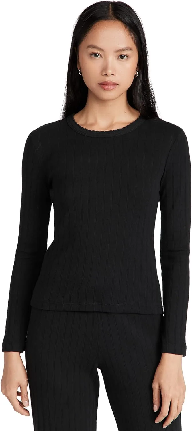 

Женский топ Leset Pointelle с длинными рукавами