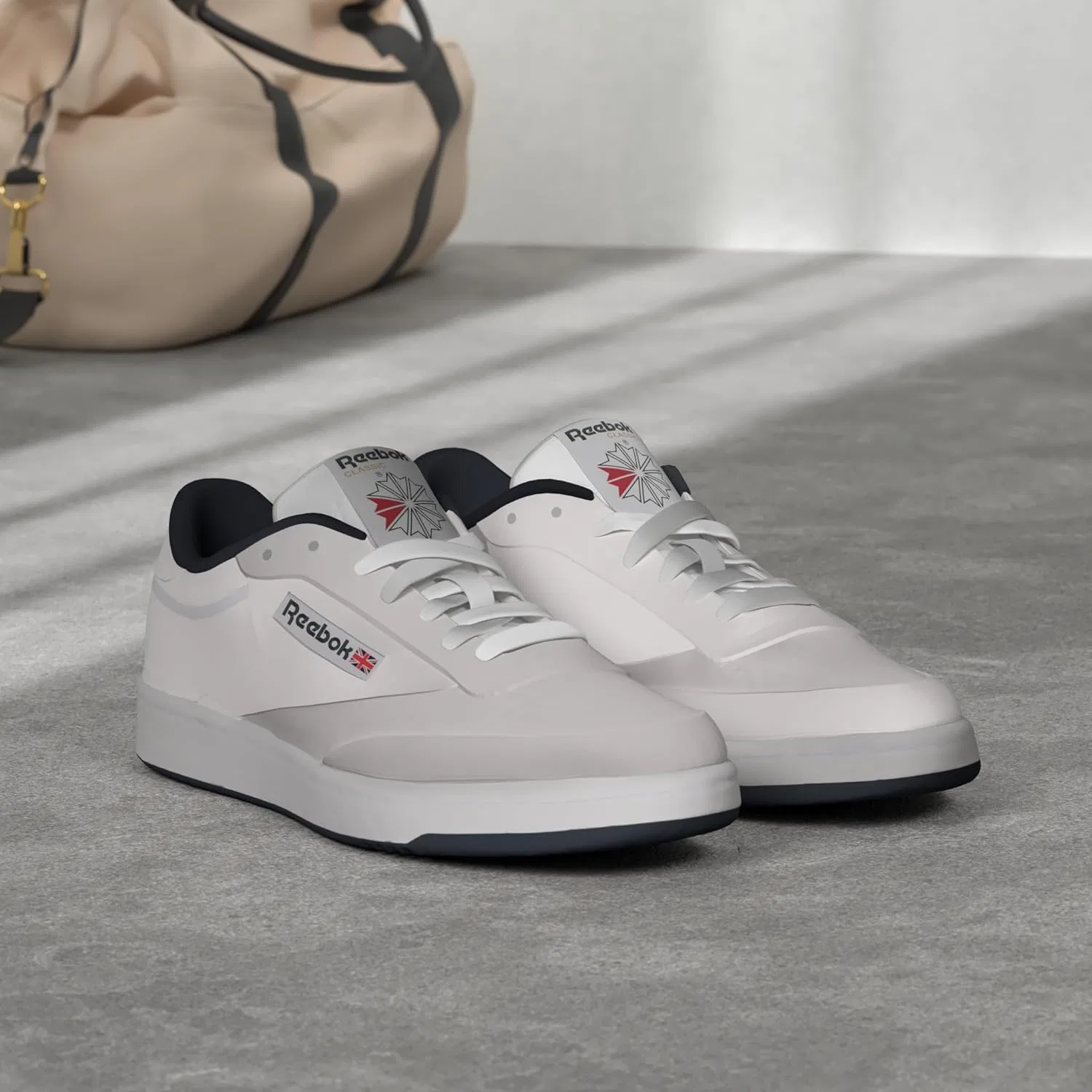 Мужские кроссовки Reebok X Kung Fu Panda Club C 85, White Navy Blue — фото 2
