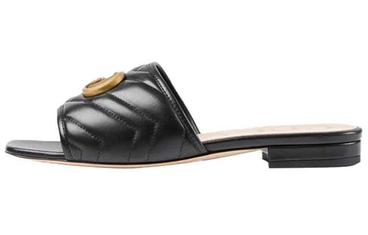 

Сандалии GUCCI Double G Slide Sandal Black Leather