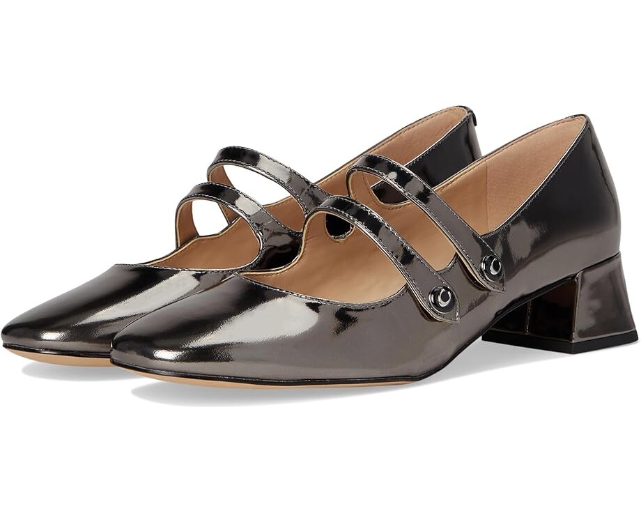 

Туфли COACH Angelina Metallic Leather Mary Jane, цвет Anthracite