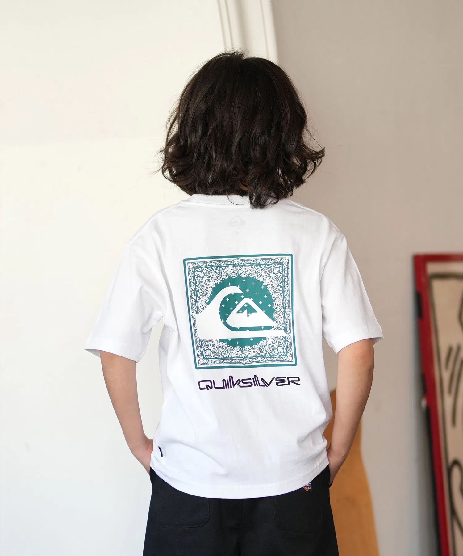 Детская футболка Quiksilver с коротким рукавом и принтом