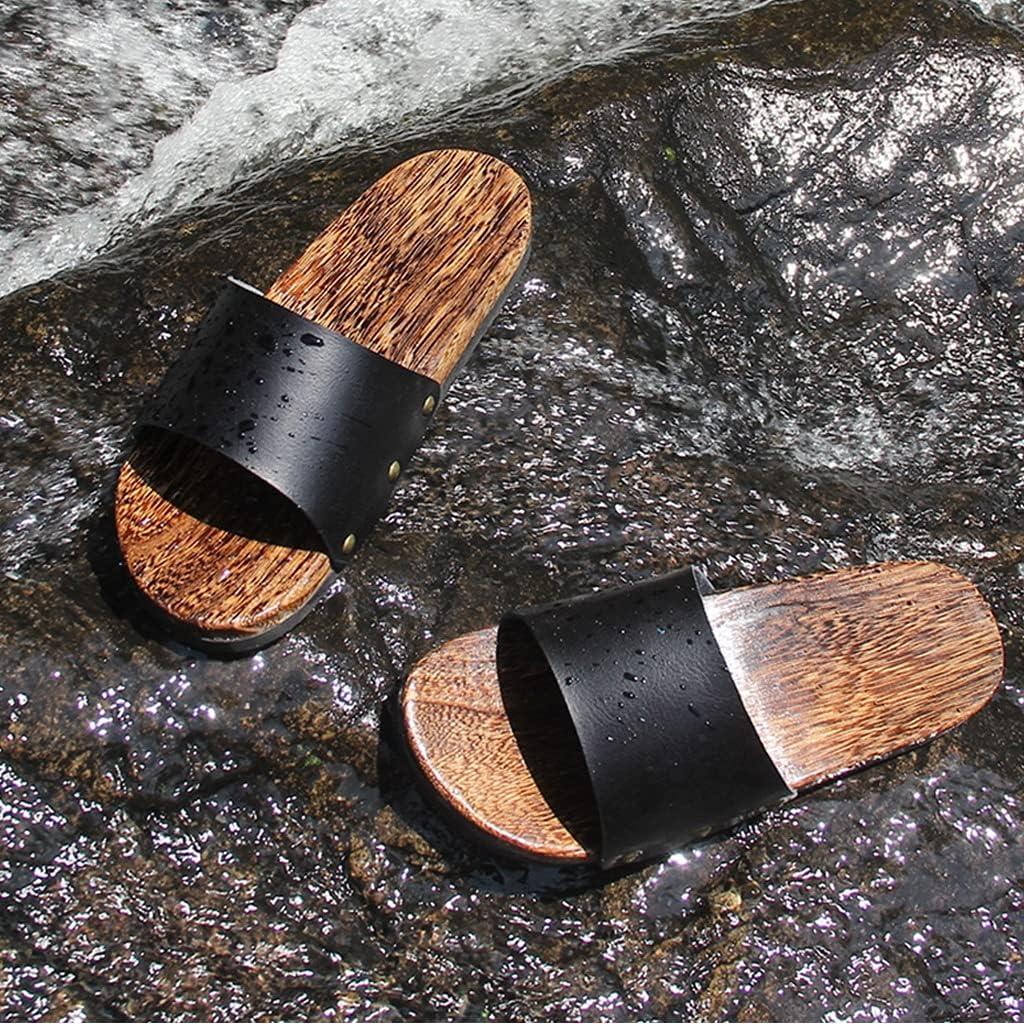 

Деревянные сандалии YXCKG Гета, обувь для улицы, с плоской подошвой, традиционные японские сандалии, шлепанцы с нескользящей подошвой, тапочки для женщин и мужчин, прогулочные тапочки (Цвет: коричневый, Размер: EUR44-45)