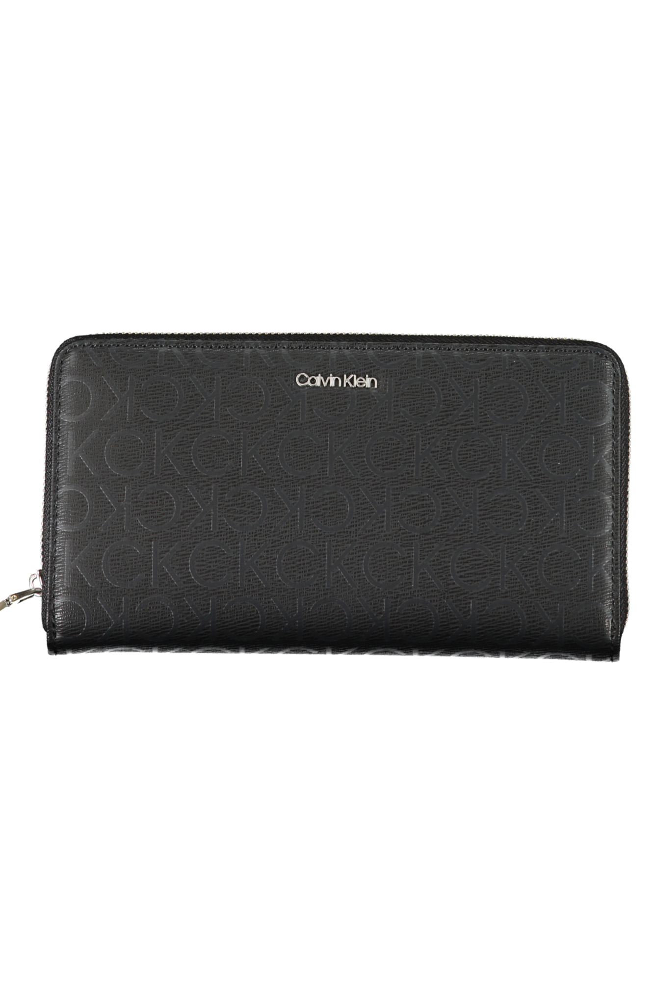 

Женский кошелек Calvin Klein из экокожи с тиснением на молнии, черный