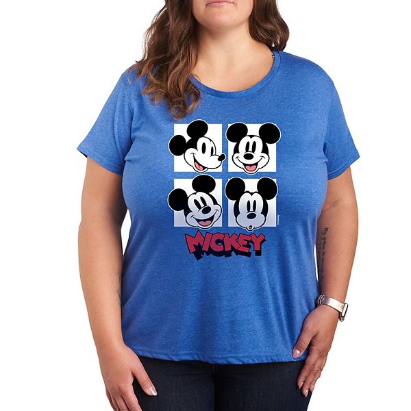 

Футболка с принтом Mickey Mouse Plus Grid Disney, Heather Royal Blue