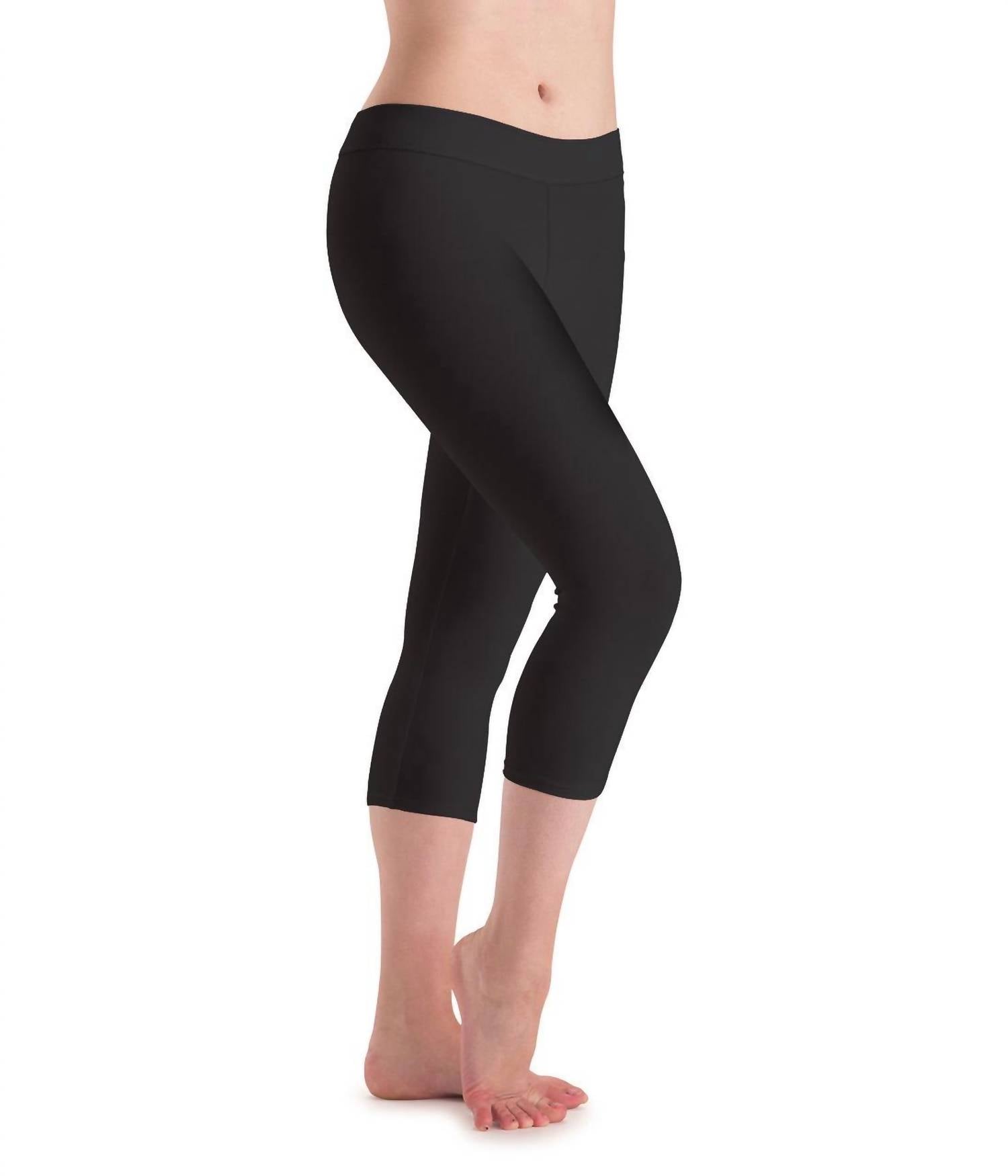 

Леггинсы-капри Silkskyn Flat Waist черного цвета Motionwear