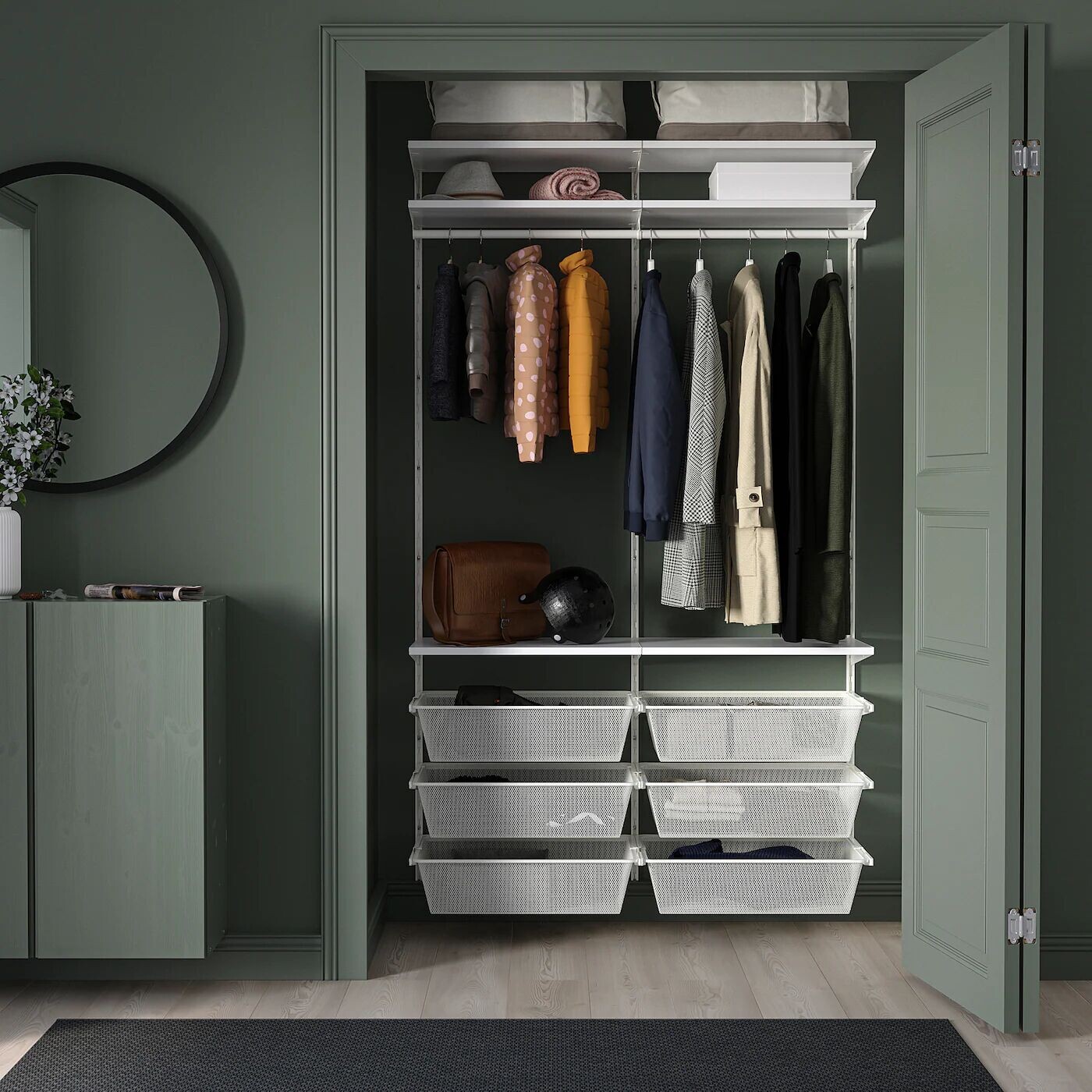 Комбинация шкафов, белый, 125х40х201 см, BOAXEL IKEA — фото 3