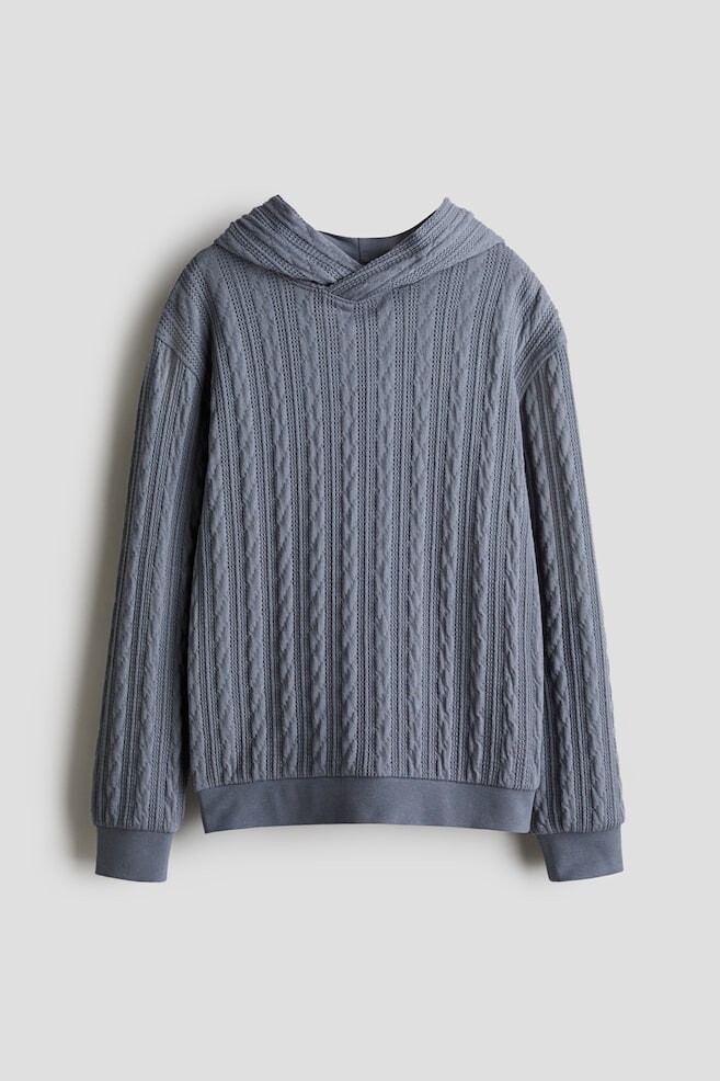 

Толстовка с капюшоном с узором «косы» H&M, синий