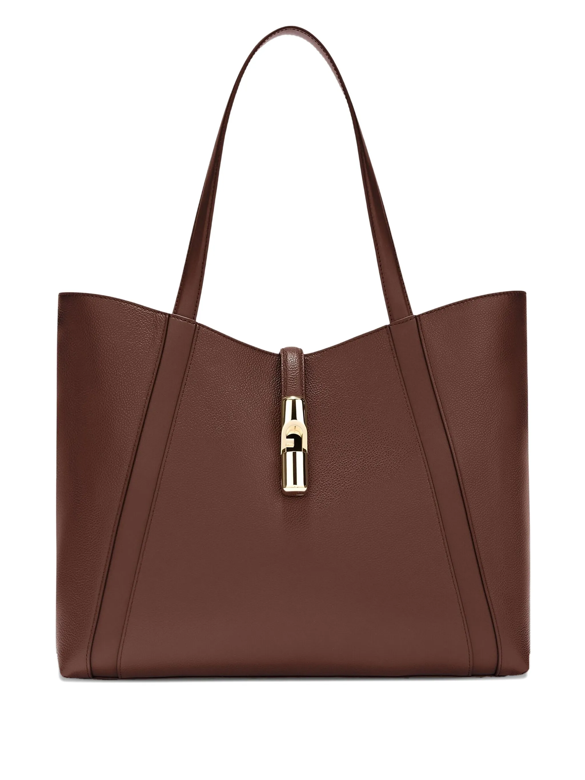 

Сумка-тоут со вставками Furla, коричневый