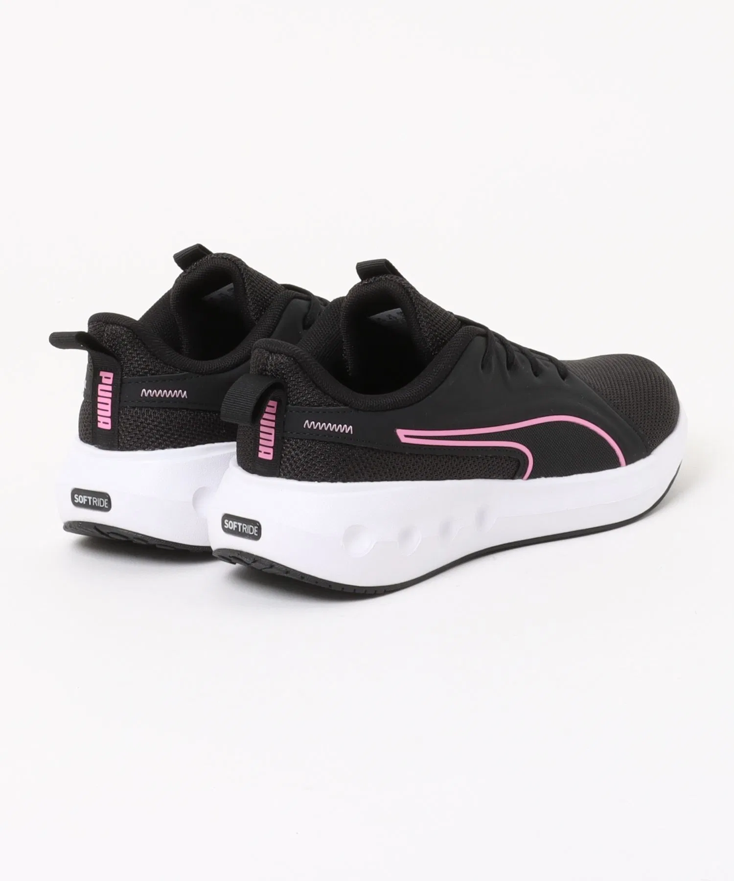 Детские кроссовки PUMA SOFTRIDE CARSON JR чёрно-розовые — фото 2
