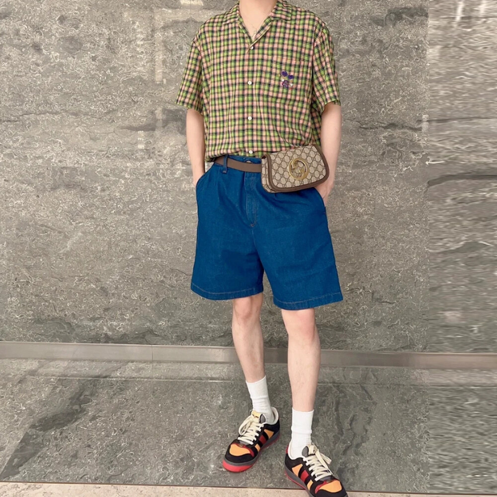 Рубашка мужская Gucci многоцветная, Multicolor — фото 2
