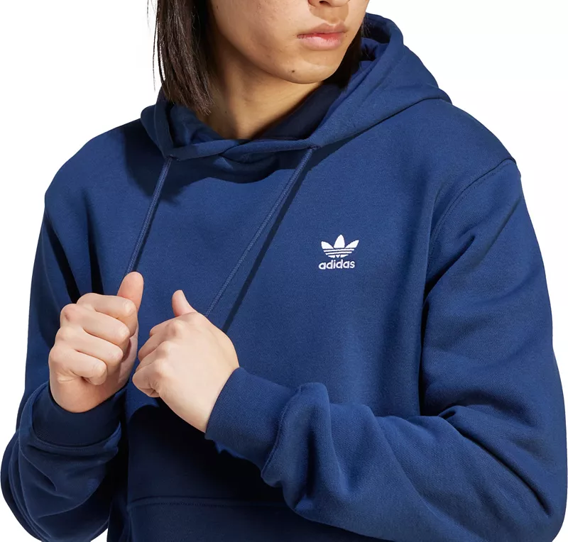 Мужская худи с трилистником Adidas Originals Adicolor Essentials, цвет Night Indigo — фото 4
