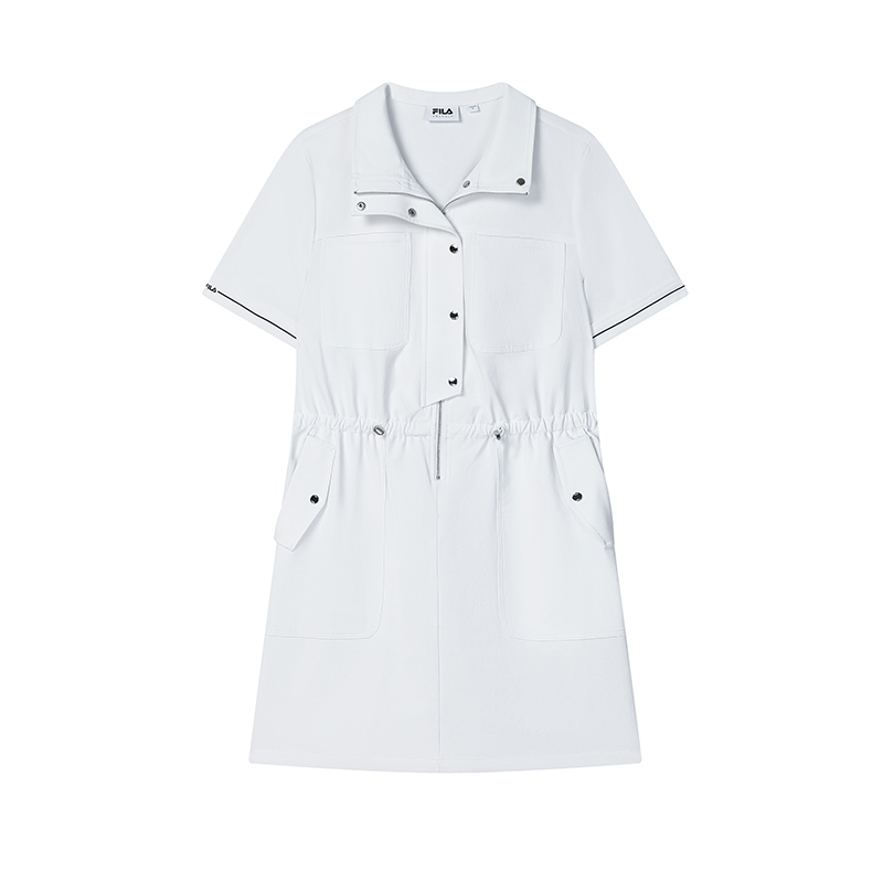 

Изумрудное короткое платье с короткими рукавами для женщин Early Snow FILA, Early Snow