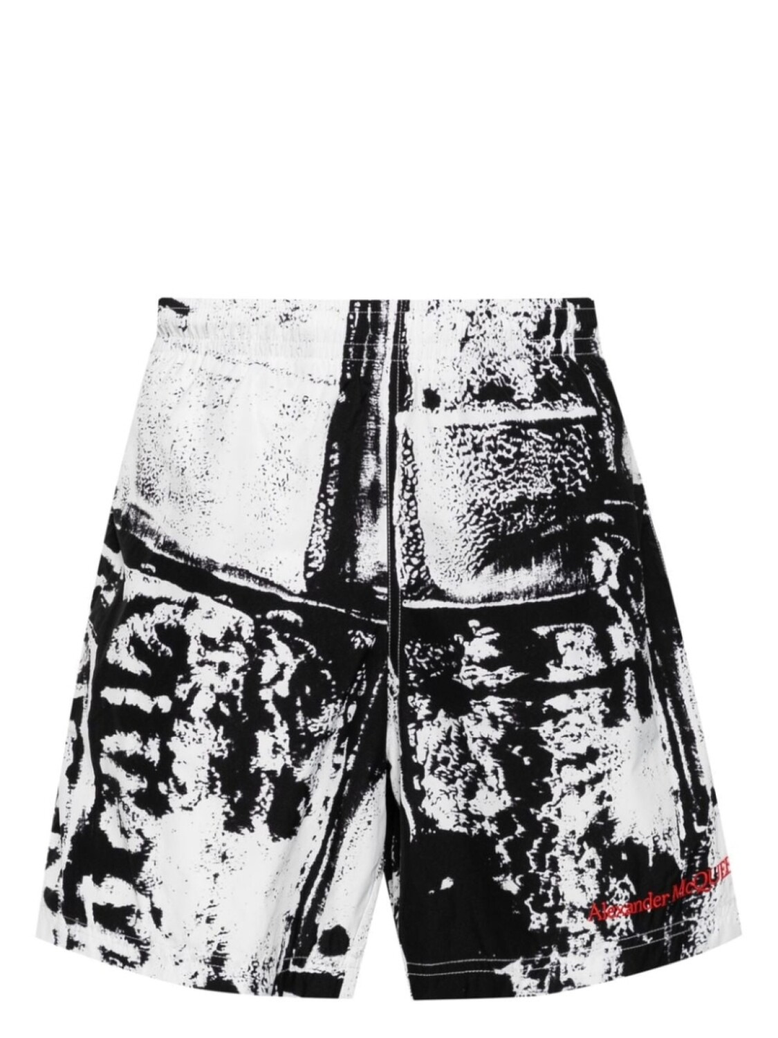 

Alexander McQueen плавки-шорты с абстрактным принтом, белый