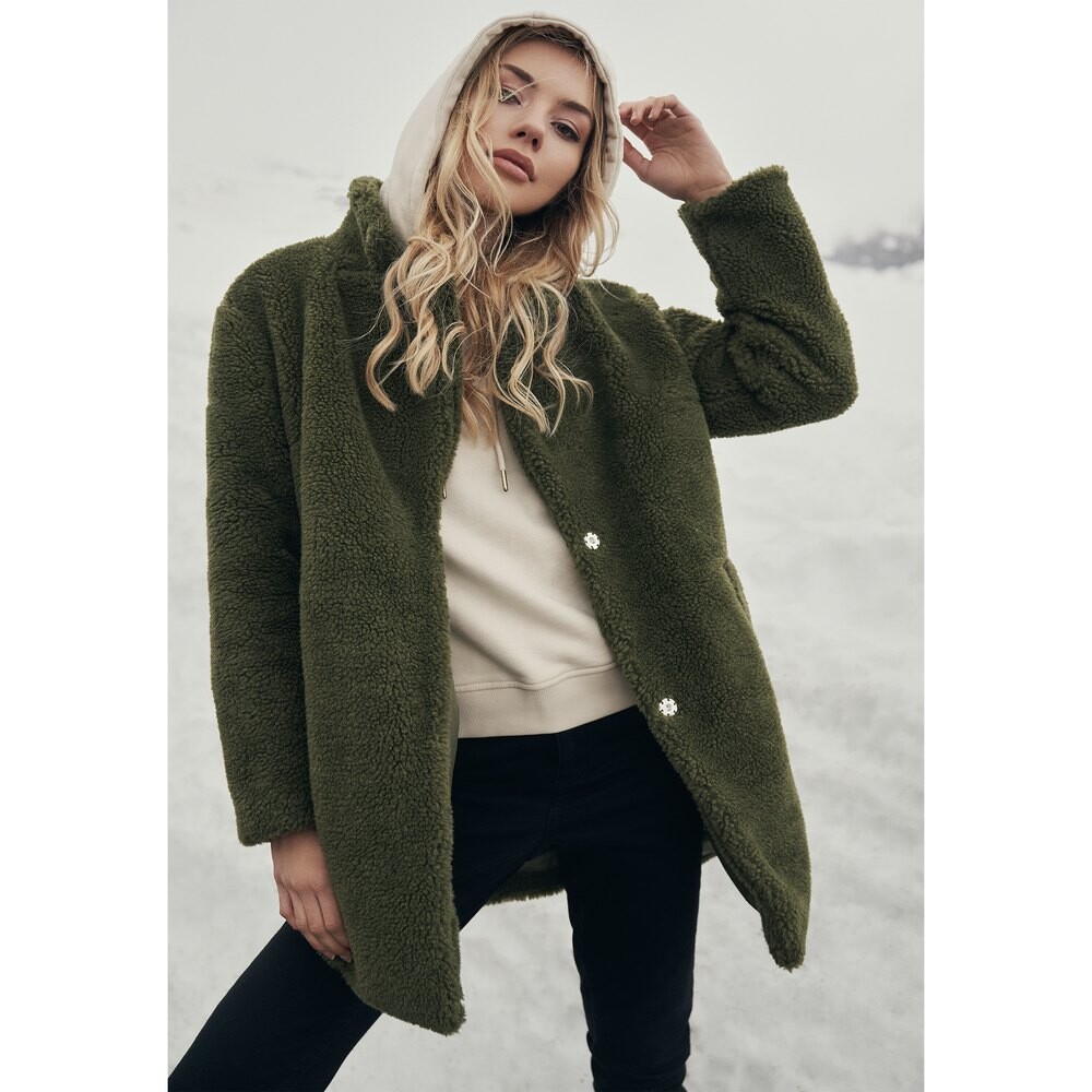 

Парка Urban Classics Oversized Sherpa, зеленый