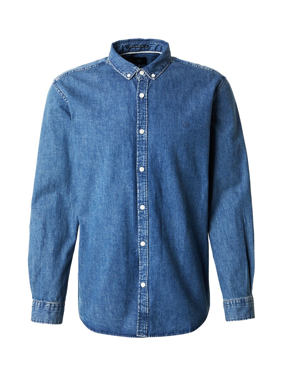 

Рубашка на пуговицах классического кроя QS, Blue denim