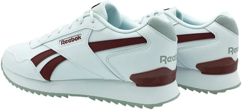 Кроссовки Reebok Unisex Glide Ripple Clip, белый/серый/бордовый — фото 4
