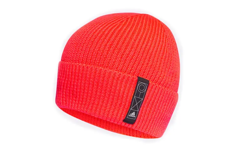 

Унисекс оранжевая акриловая шапка Adidas