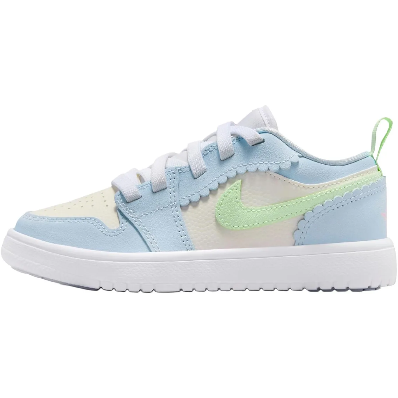 Jordan Кроссовки баскетбольные Air 1 Low top для детей, сине-белые, возраст 3-7 лет