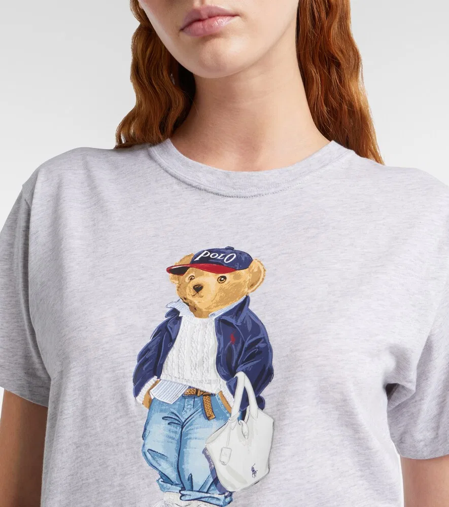 Хлопковая трикотажная футболка Polo Bear Polo Ralph Lauren, серый — фото 4