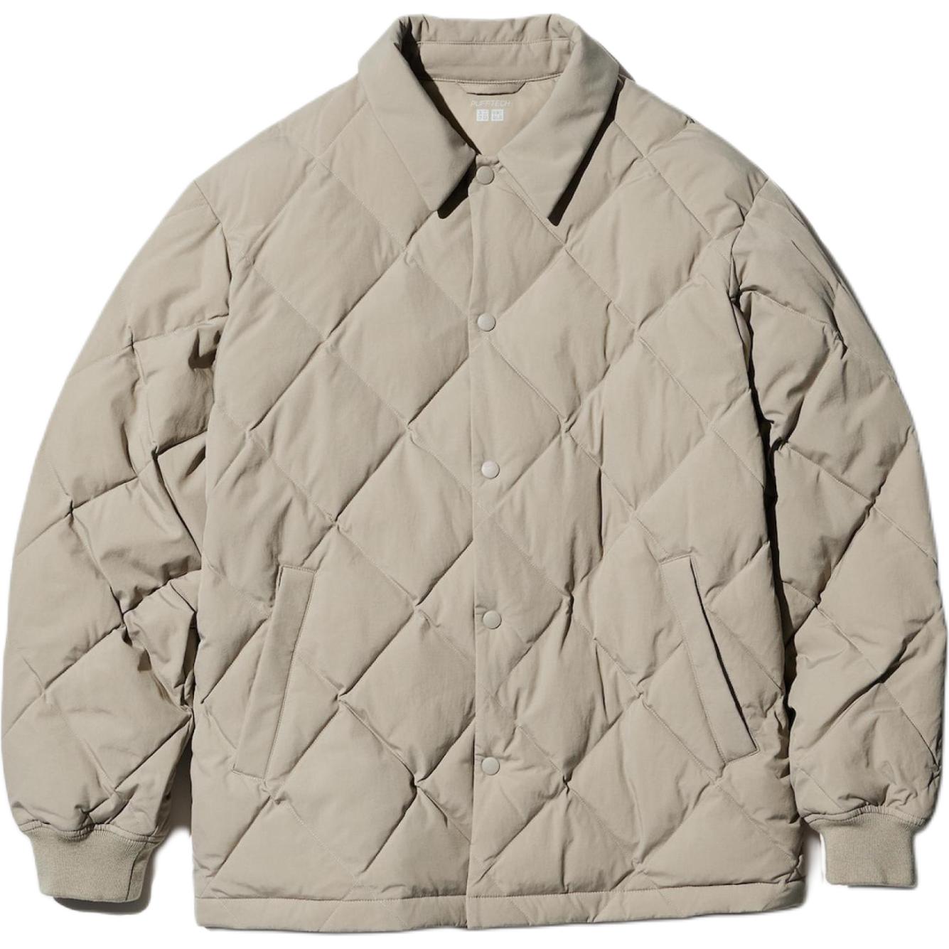 Куртка Uniqlo Puffertech Quilted, 32 бежевый — фото 3