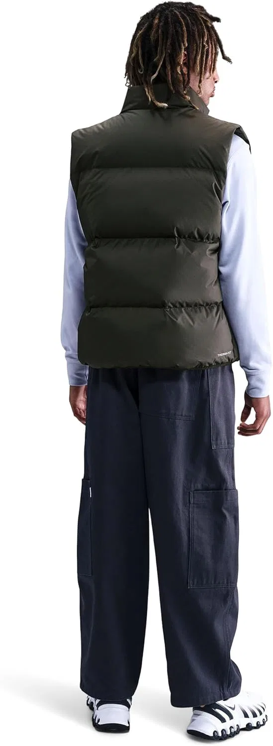 Мужской пуховый жилет Nike Therma-fit Club Puffer Vest 650, Sequoia/White — фото 2