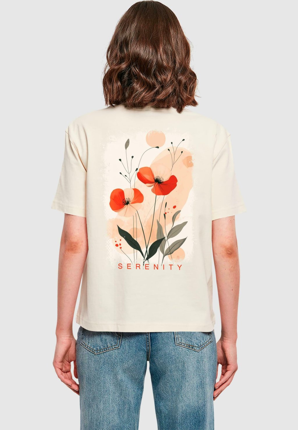 

Футболка с принтом SERENITY TEE Merchcode, кремовый