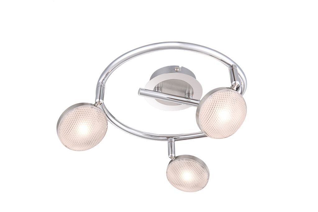 

Потолочный светильник Globo Dl никель матовый, хром, алюминий, 3Xled 56184-3 Globo Lighting, серебро