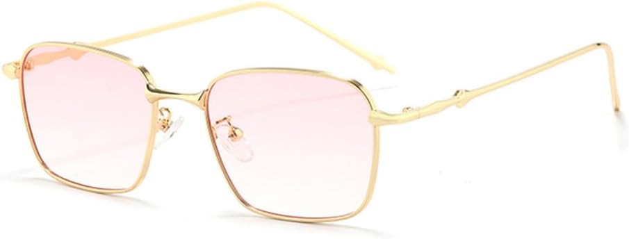 

Солнцезащитные очки прямоугольной формы 2027 года для женщин, металлическая оправа, винтажные солнцезащитные очки с градиентным переходом, мужские и женские очки UV400 MTZJH, Pink
