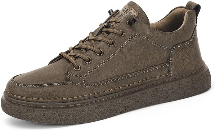 

Мужские повседневные кожаные туфли TGRNFHKPYY, осенне-зимние модные кроссовки на плоской подошве, хаки