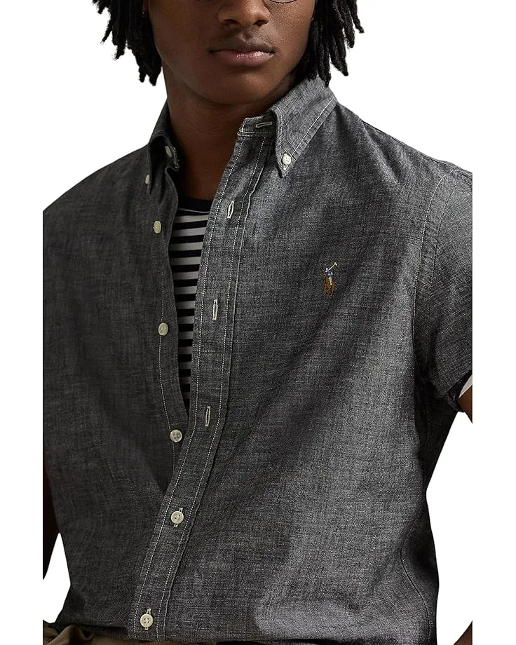 Рубашка Polo Ralph Lauren Classic Fit Chambray Shirt, Light Grey — фото 3