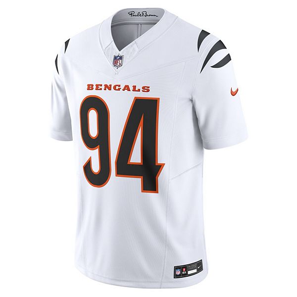 Мужская футболка Sam Hubbard Cincinnati Bengals Vapor FUSE Limited белая Nike — фото 3