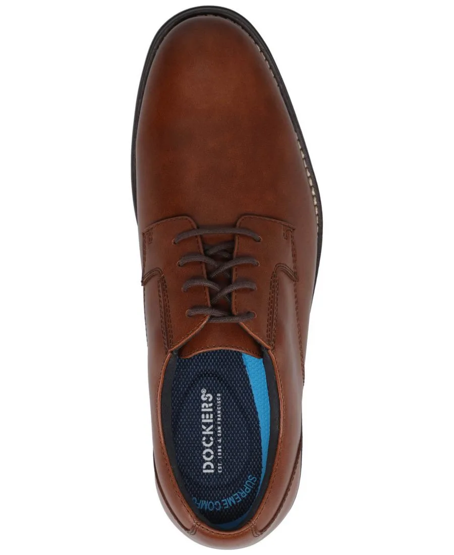 Мужские классические туфли-оксфорды Bridgeport на шнуровке Dockers, Cognac — фото 4